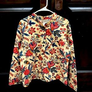 Cold water creek light floral jacket